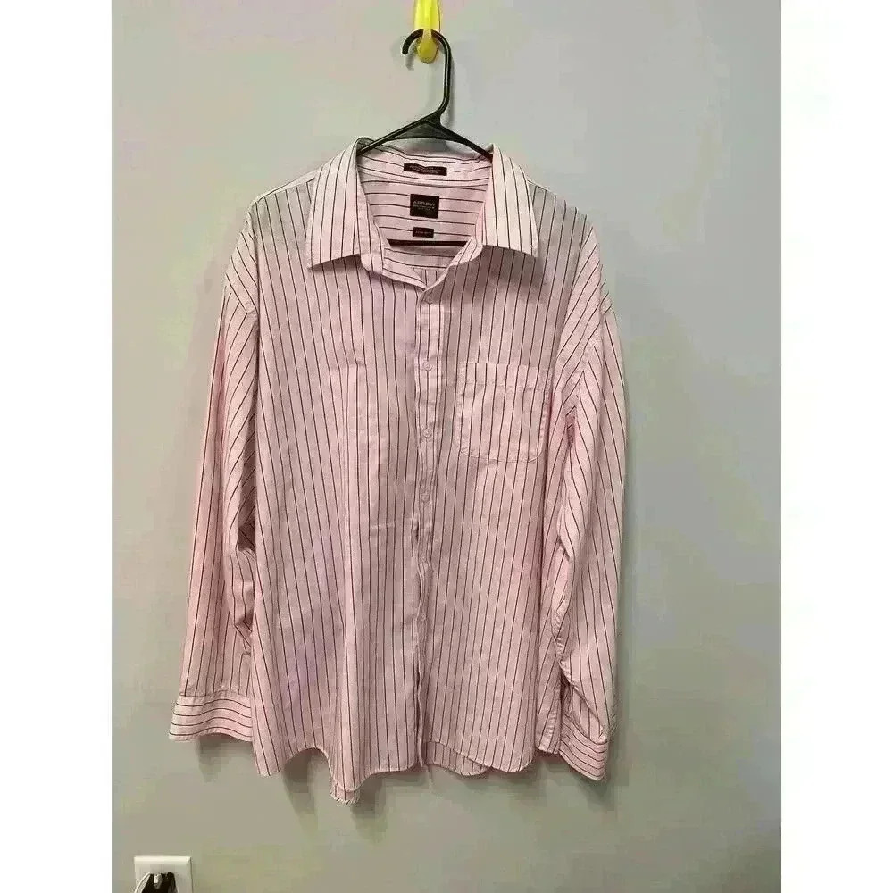 Men's Arrow Pink Dress Shirt Size XXL  18-18/12
